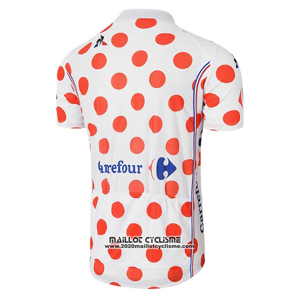 2017 Maillot Ciclismo Tour de France Blanc et Rouge Manches Courtes et Cuissard